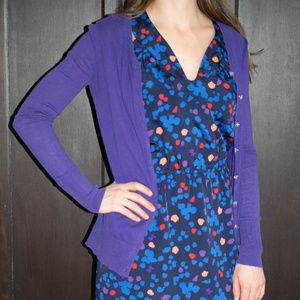 Purple cardigan